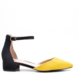 Sandale pointues plat en simili daim pour femme