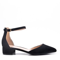 Sandale pointues plat en simili daim pour femme