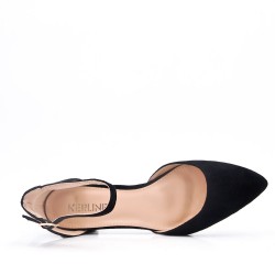 Sandale pointues plat en simili daim pour femme