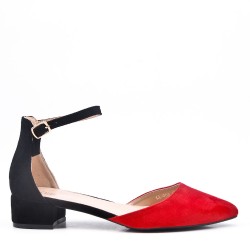 Sandale pointues plat en simili daim pour femme