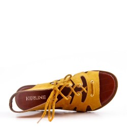 Sandale plat en en simili daim pour femme