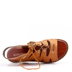 Sandale plat en en simili daim pour femme