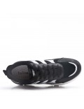 Women's faux leather lace up sneaker