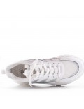 Women's faux leather lace up sneaker