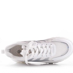 Women's faux leather lace up sneaker