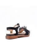 Flat sandals in faux suede for women