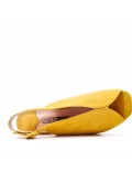 Faux suede heeled sandal for women