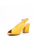 Faux suede heeled sandal for women