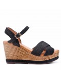 Wedge sandal with espadrille sole