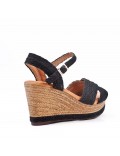 Wedge sandal with espadrille sole