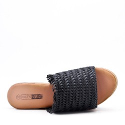 Wedge sandal with espadrille sole