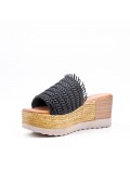 Wedge sandal with espadrille sole