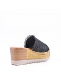 Wedge sandal with espadrille sole