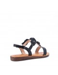 Flat sandals in a material mix for women