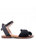 Flat sandals in a material mix for women