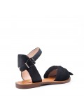 Flat sandals in a material mix for women