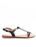 Flat sandals in faux leather for women