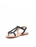 Flat sandals in faux leather for women