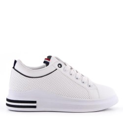 Basket à lacet en simili cuir pour femme