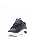 Zapatilla deportiva con cordones de piel sintética para mujer