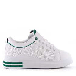 Basket à lacet en simili cuir pour femme