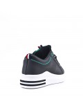 Women's faux leather lace up sneaker