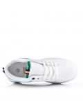 Zapatilla deportiva con cordones de piel sintética para mujer