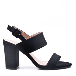 Sandale à talon en simili daim pour femme