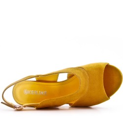 Sandale à talon en simili daim pour femme