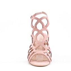 Sandale à talon en simili daim pour femme