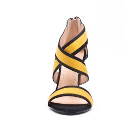 Sandale à talon en simili daim pour femme