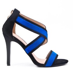 Sandale à talon en simili daim pour femme