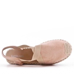 Sandale compensée à semelle espadrille