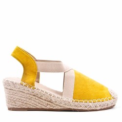 Sandale compensée à semelle espadrille