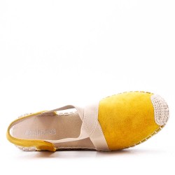 Sandale compensée à semelle espadrille