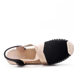 Sandale compensée à semelle espadrille
