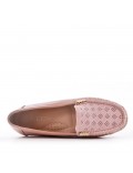 Patent moccasin for women