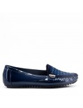 Patent moccasin for women