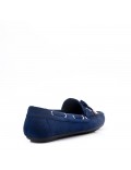 Moccasin in faux suede with bow