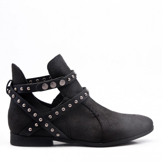 Faux suede ankle boot for spring