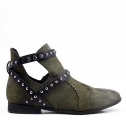 Faux suede ankle boot for spring