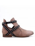 Faux suede ankle boot for spring