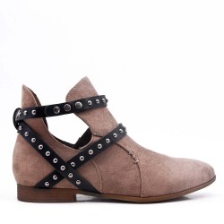 Faux suede ankle boot for spring