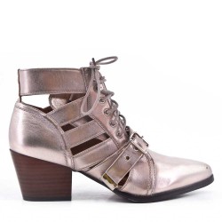 Spring Summer heeled ankle boots women shoes