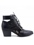 Spring Summer heeled ankle boots women shoes