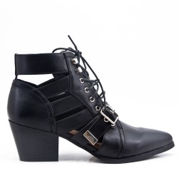 Spring Summer heeled ankle boots women shoes