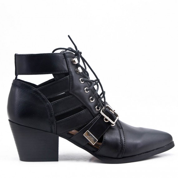 Spring Summer heeled ankle boots women shoes