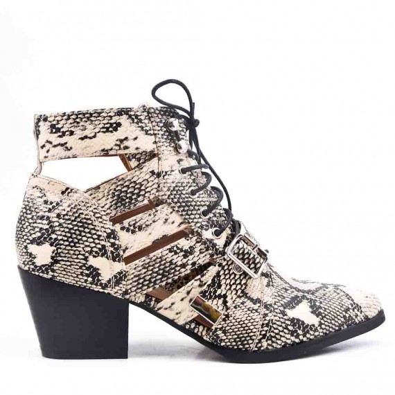 Spring Summer heeled ankle boots women shoes