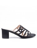 Faux leather heeled sandal