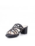 Faux leather heeled sandal